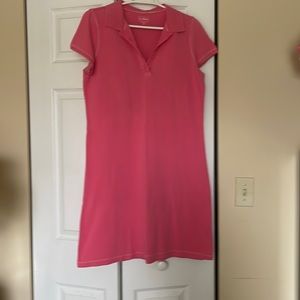 L L Bean Boat Dress Size M. White stitching. 5 button collar.